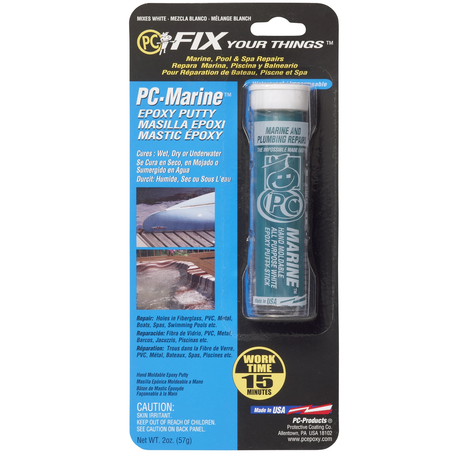 2 Oz. High Strength Epoxy Putty For Wet And Underwater Repairs