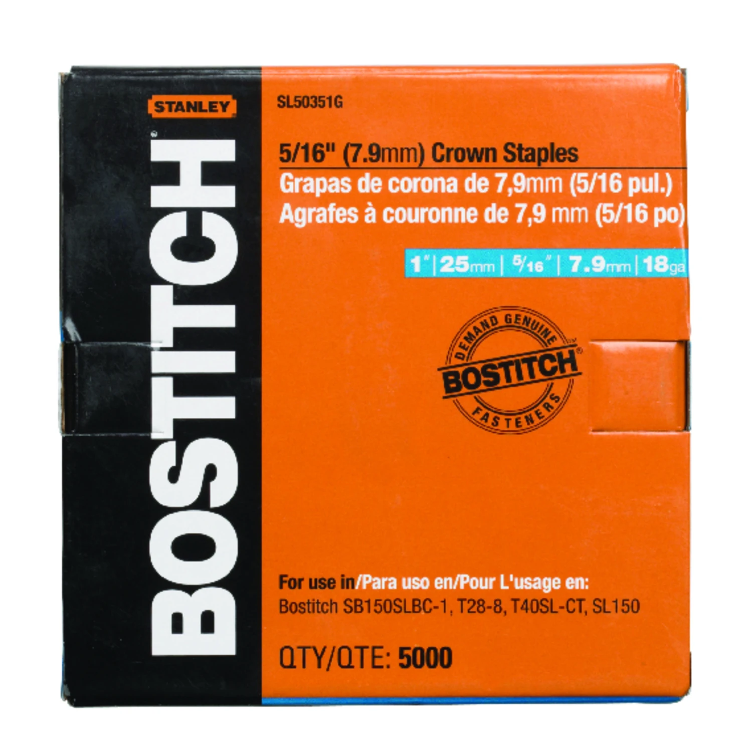 Cap Staples, 1 In., 5,000-Ct.