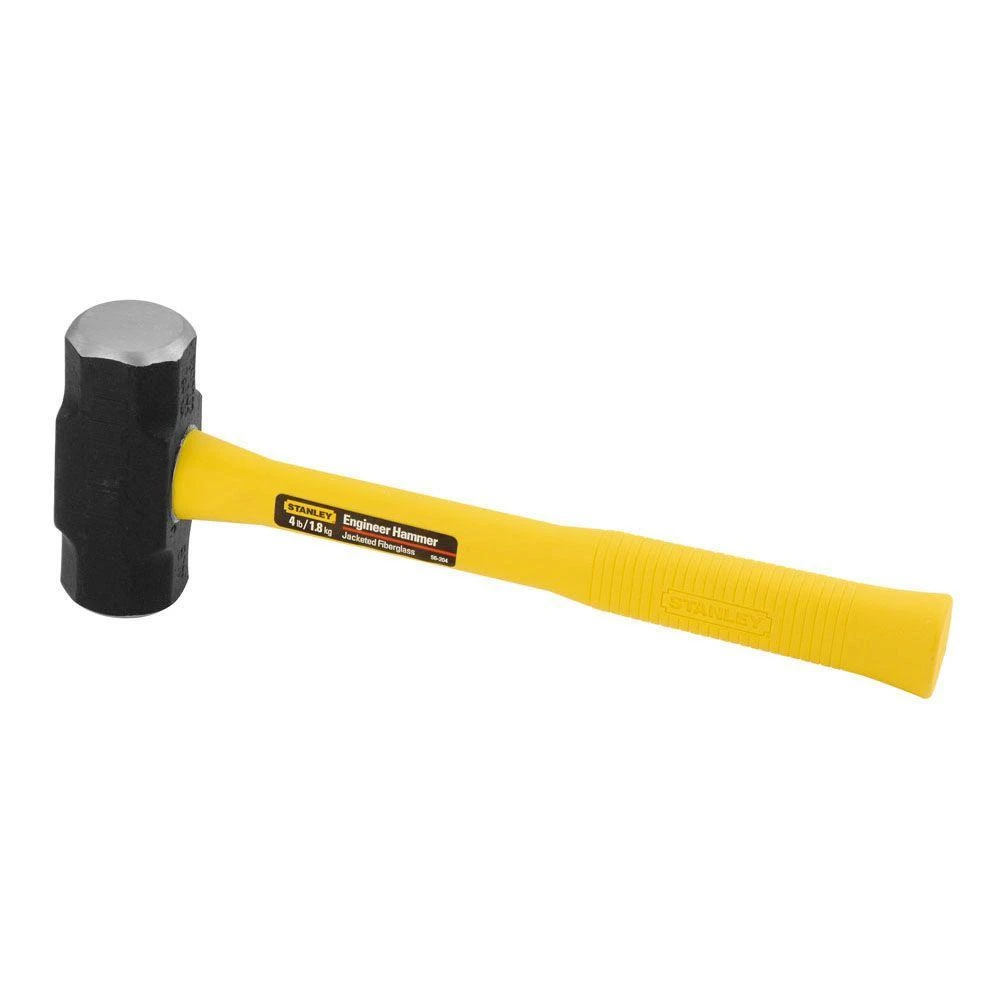 Four Pound Engineer Hammer with Fiberglass Handle for Durable Heavy-Duty Use