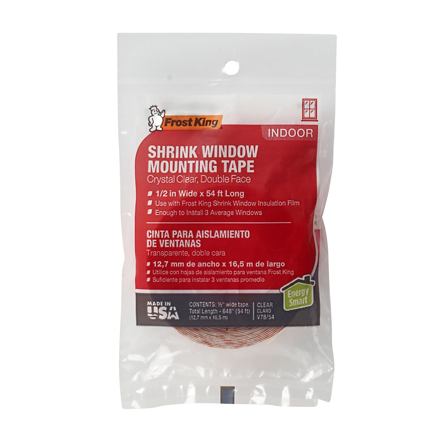 1/2 In. X 54 Ft. Double-sided Indoor Window Film Mounting Tape