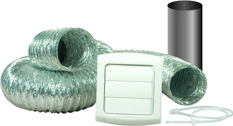 Provent Dryer Vent Kit With 4" Duct And Louvered Cap - 4 Pieces