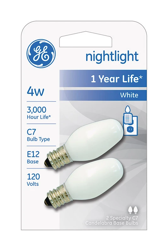 Night Light Bulbs, White, 2-Pk.