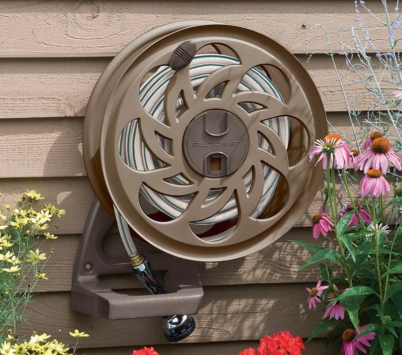 Sidetracker 125 Ft. X 5/8 In. Taupe Resin Wall Mount Hose Reel