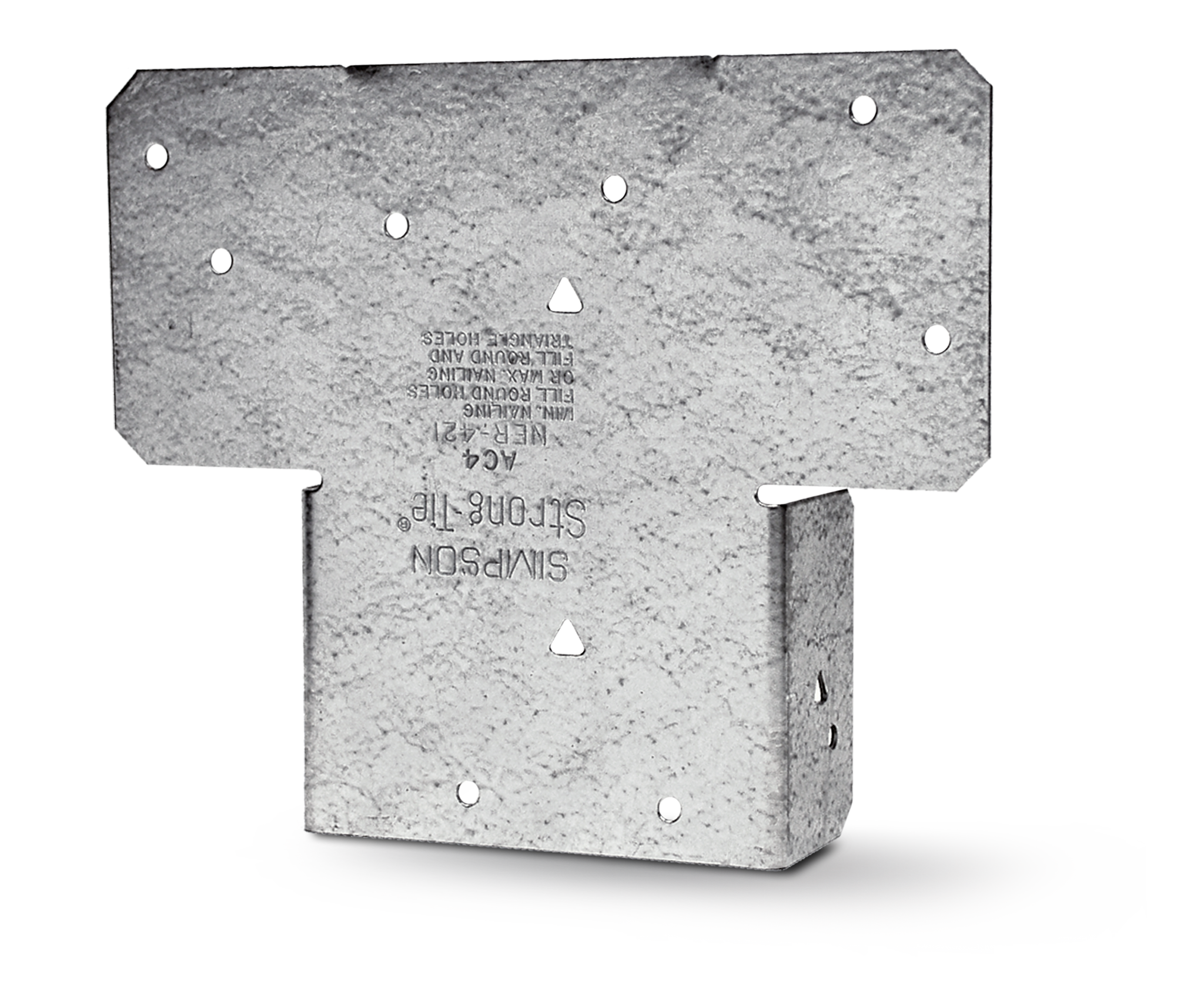 4 In. X 4 In. 18 Ga Galvanized Twin Post Cap Ac4