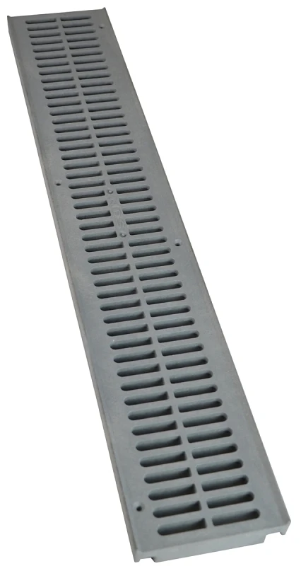 Gray Channel Drain Grate, 2 Feet Length, Durable Construction