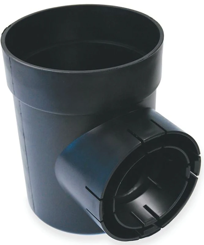 6 In. Black Spee-d Double Outlet Round Catch Basin For Drainage Solutions