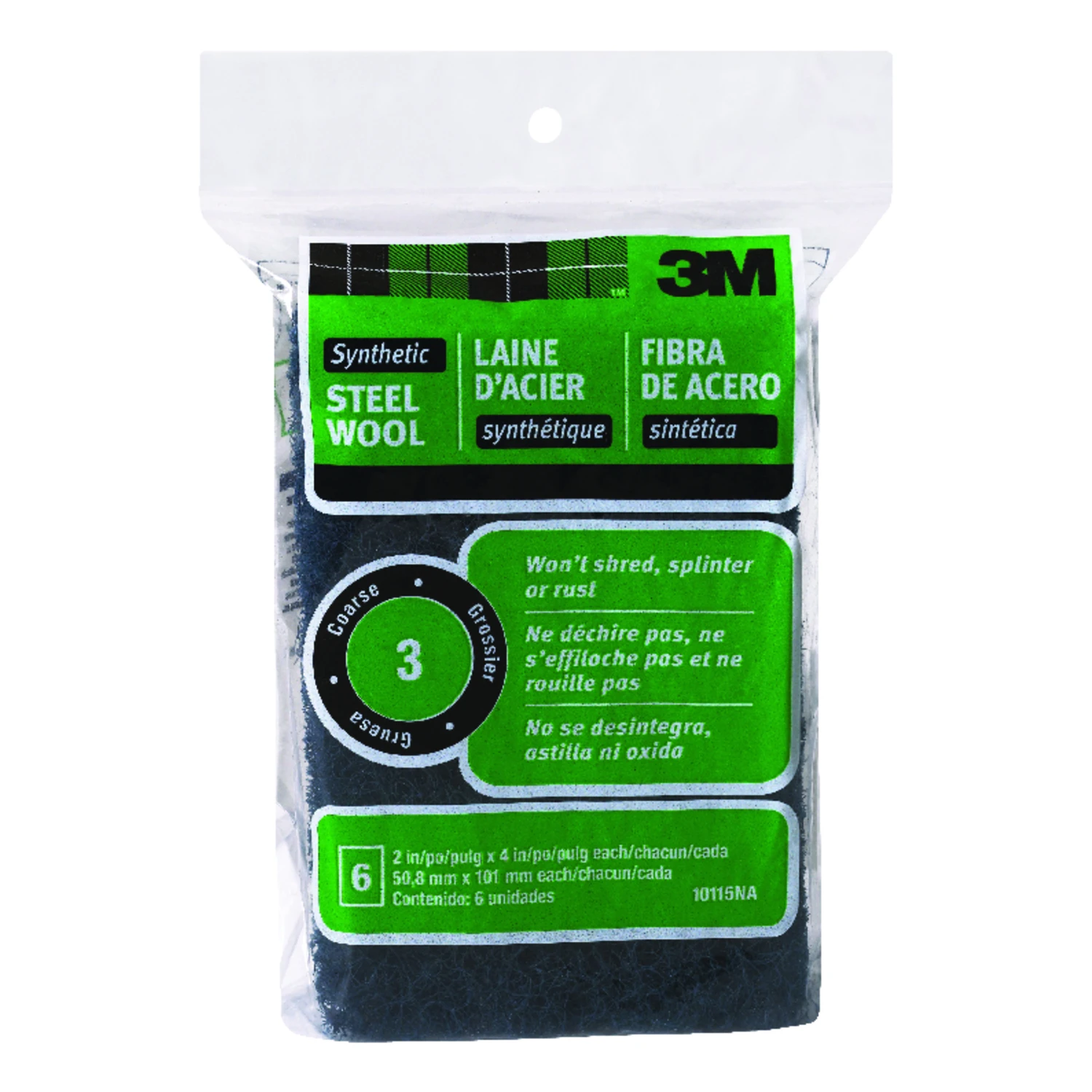#3 Coarse Synthetic Steel Wool Pad