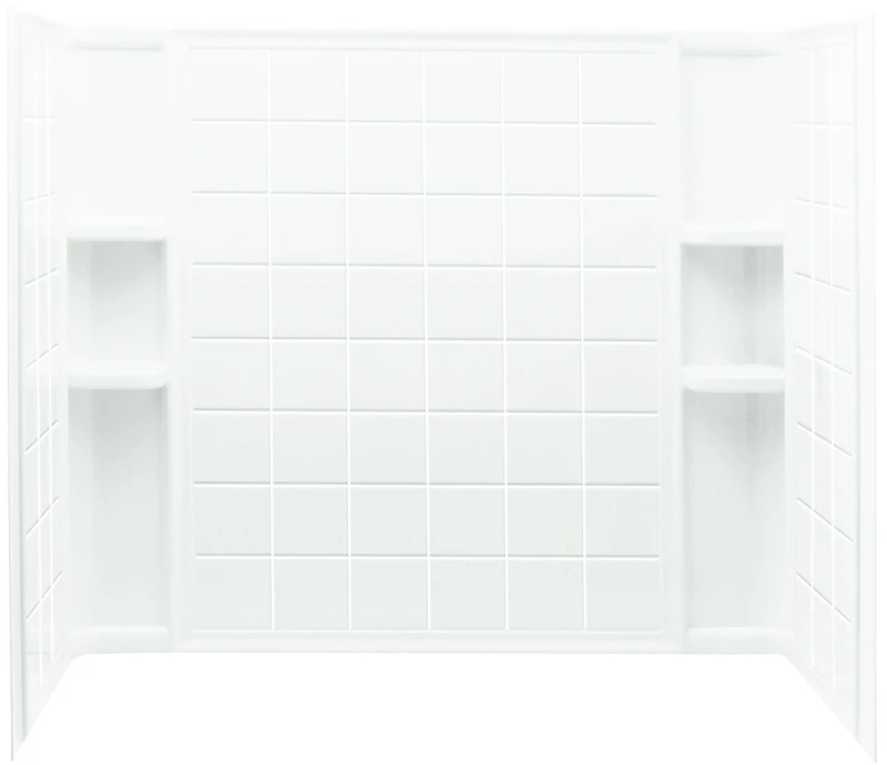 Ensemble 71124100-0 Bath/shower Wall Set, 33-1/4 In L, 60 In W, 54 In H, Vikrell, White