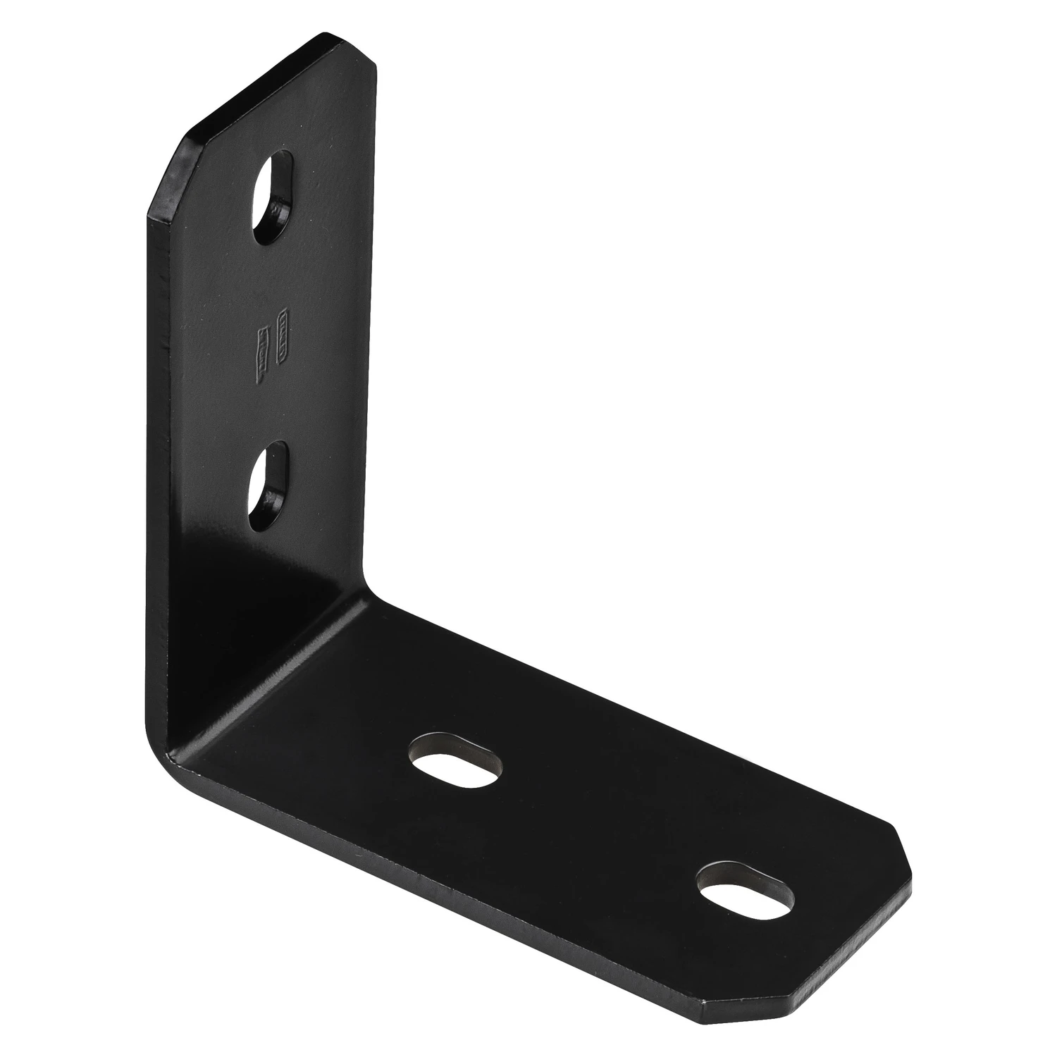 Black Steel Corner Brace, 6.2 Inches Length, Heavy Duty Support Bracket