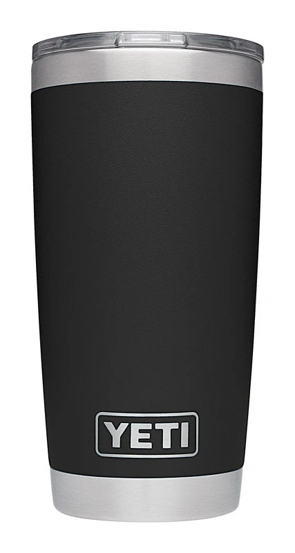 Rambler 20 Oz Black Stainless Steel Tumbler With Magslider Lid