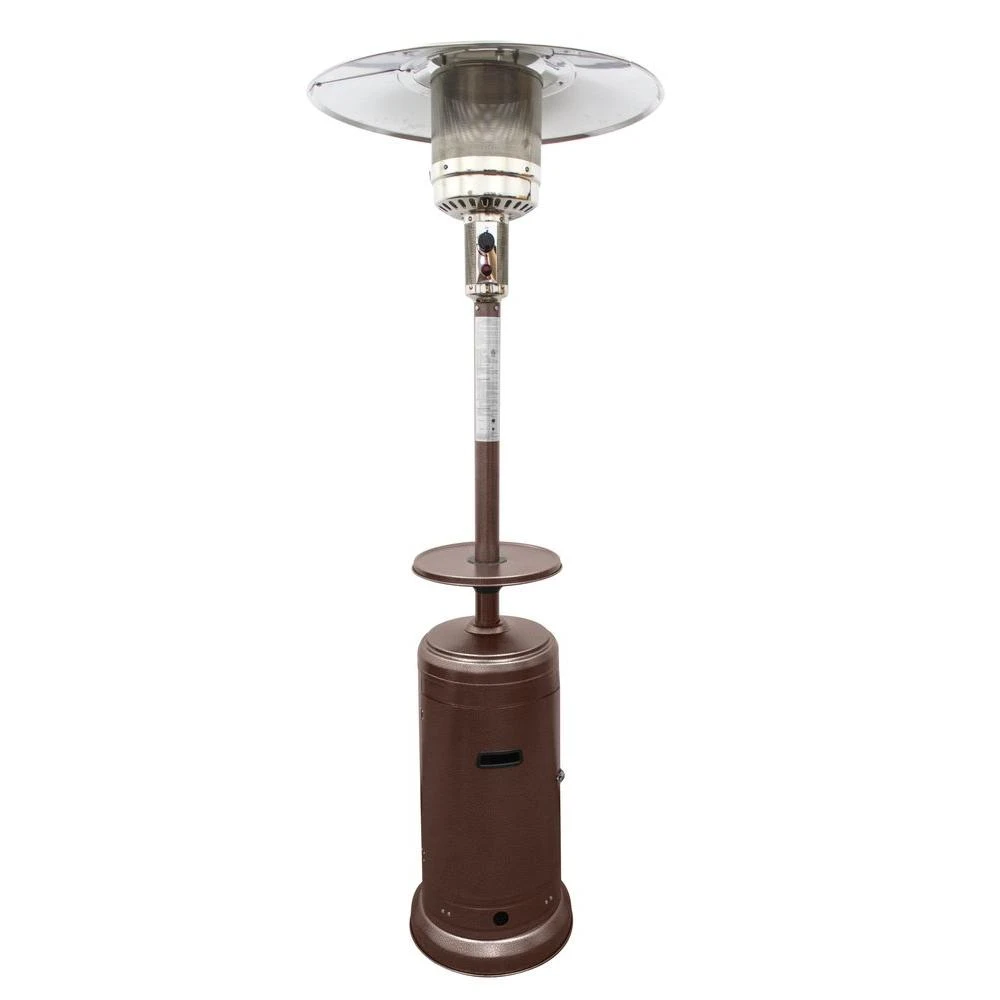 41,000 Btu Hammered Bronze Gas Patio Heater With Adjustable Table