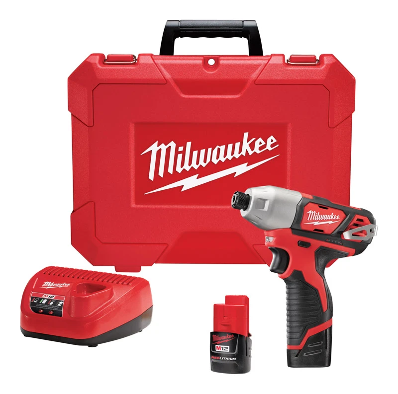 M12 12-Volt Hex Impact Driver Kit with 1/4 Inch Chuck, Includes Two Batteries and Charger