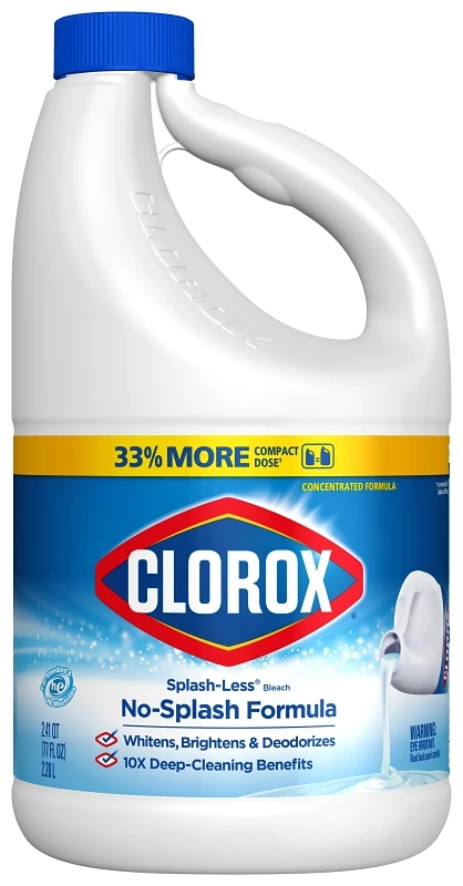 Liquid Splash-less Concentrated Bleach, 77 Ounce Bottle