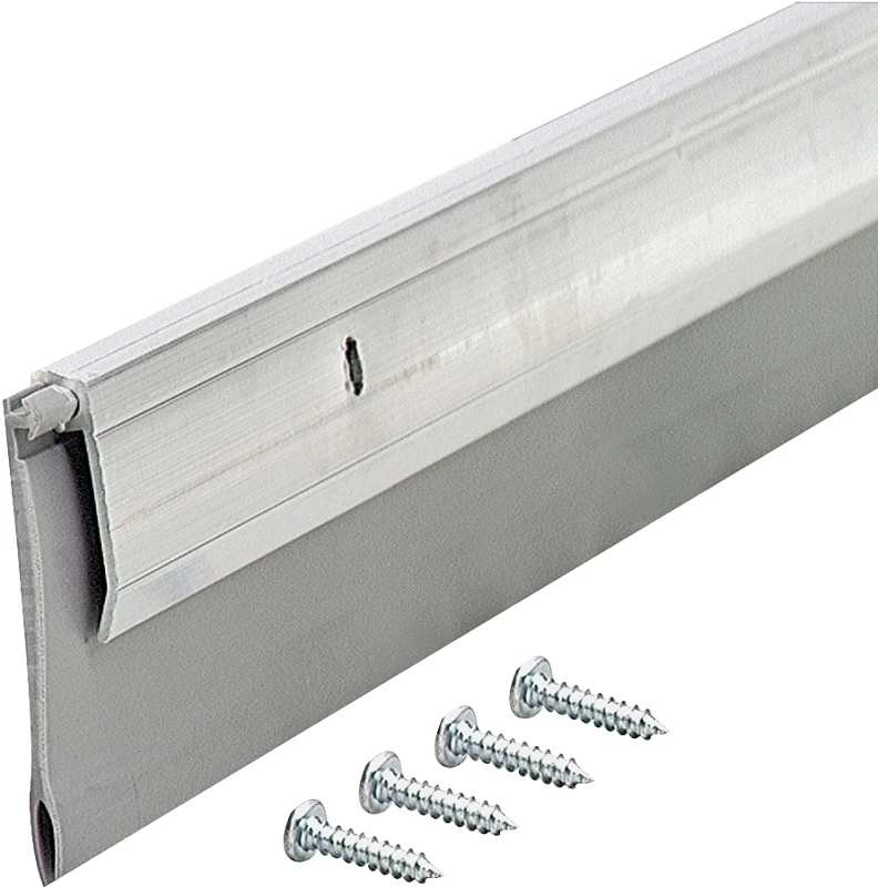 2 In. W. X 48 In. L. Silver Heavy-duty Aluminum And Vinyl Door Sweep