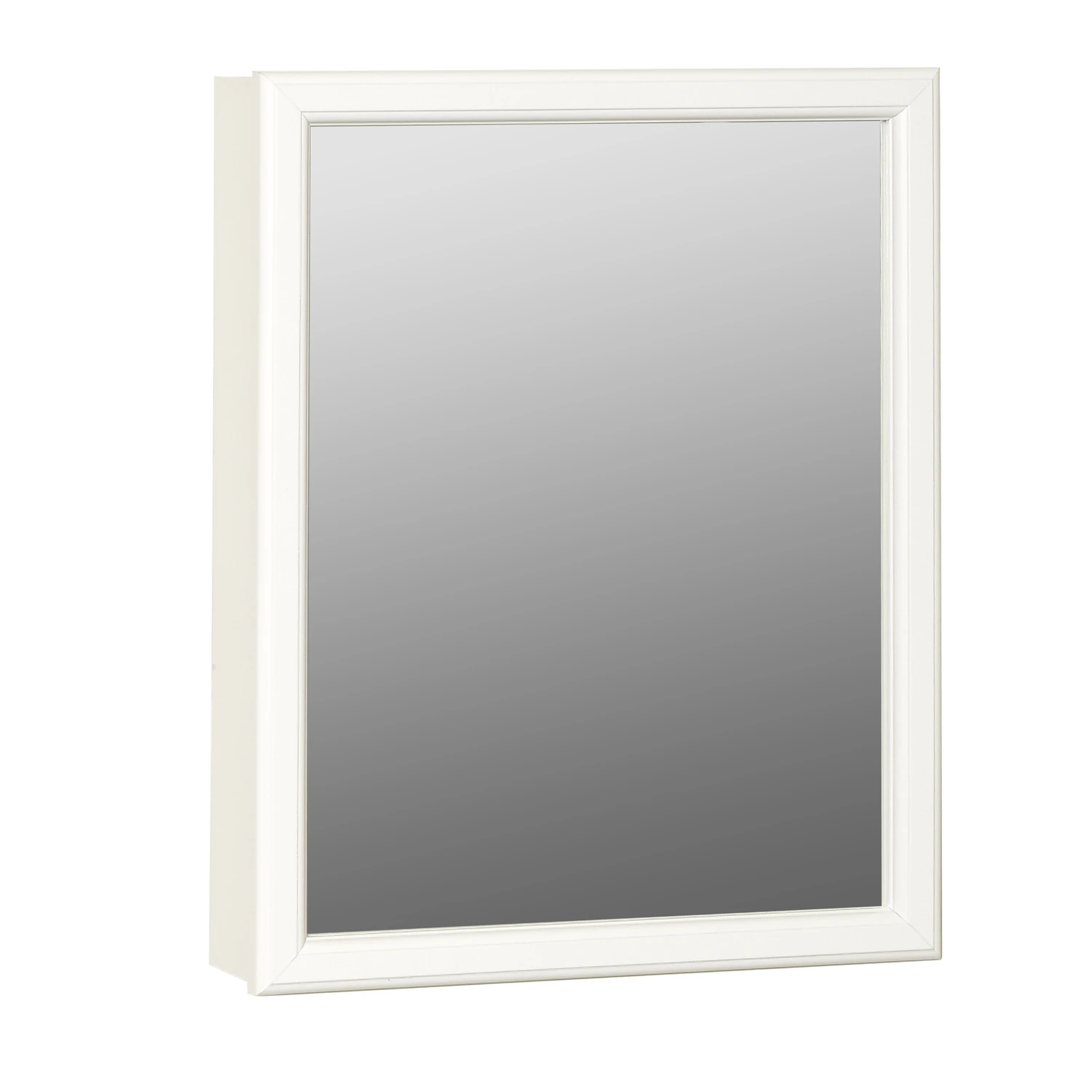 W16 White Rectangle Medicine Cabinet/mirror 19.25 In. H X 15.25 In. W X 4.25 In. D