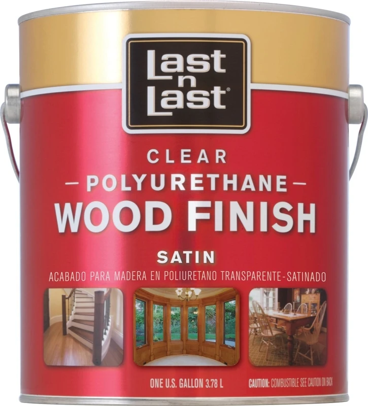 Satin Polyurethane Wood Finish, Interior Use, 1 Gallon Container