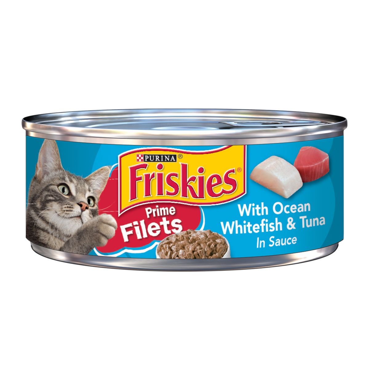 Cat Food Prime Filets Ocean Whitefish & Tuna, 5.5 Oz Can