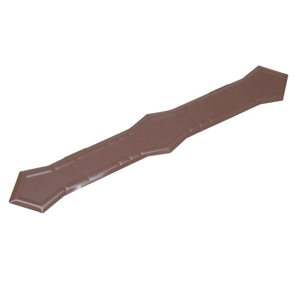 Brown Galvanized Steel Gutter Downspout Band Fits Two by Three Inch and Three by Four Inch Downspouts
