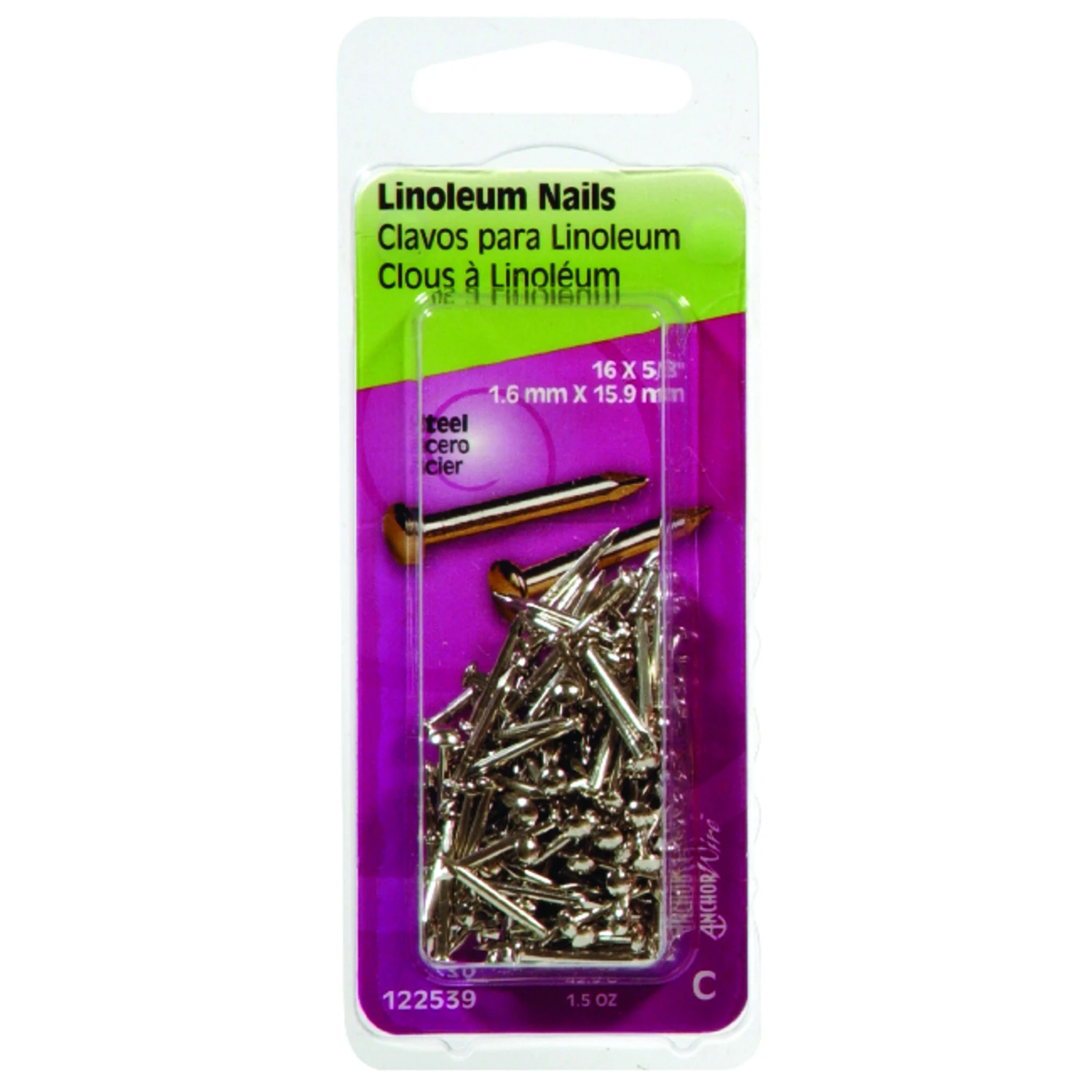 Hillman 5/8 in. Binding Nickel Steel Nail Flat Head Hillman 5/8 in. Binding Nickel Steel Nail Flat Head