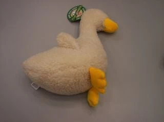 Fleece Duck Squeaky Dog Toy, 13 Inch Durable Plush Pet Chew Toy
