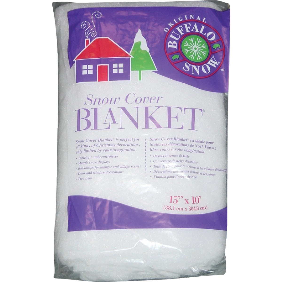 Christmas Display Snow Cover Blanket, 15 In. x 10 Ft.