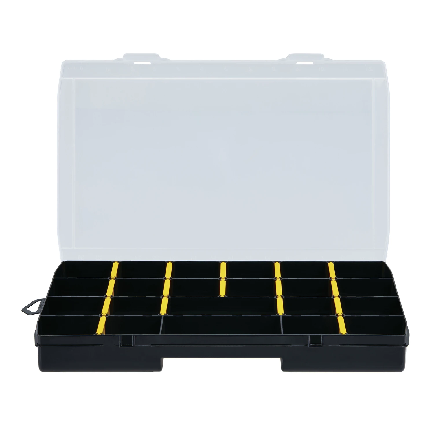 14-inch 22-compartment Tool Organizer With Clear Lid And Removable Dividers