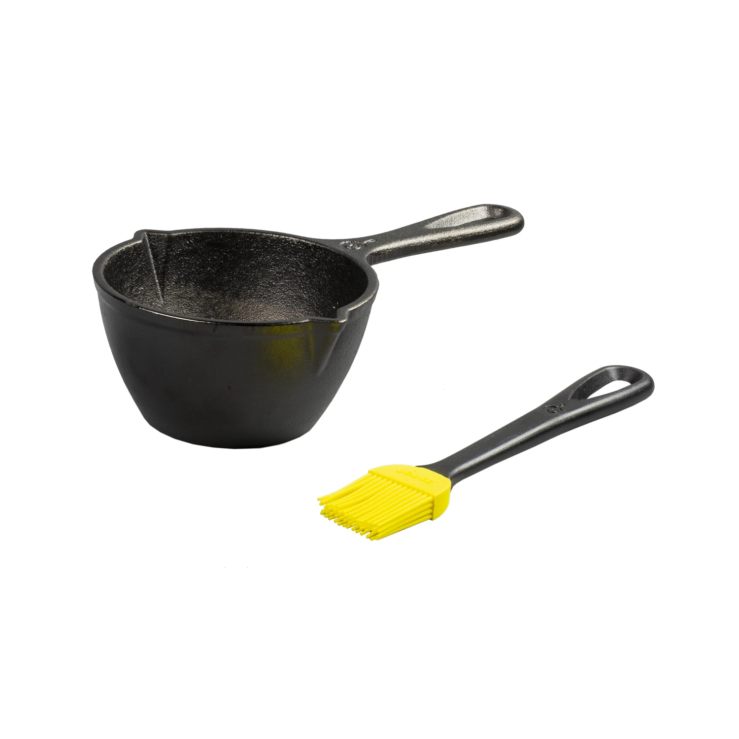 15.2 Ounce Cast Iron Melting Pot With Silicone Basting Brush - Model Lmpb21