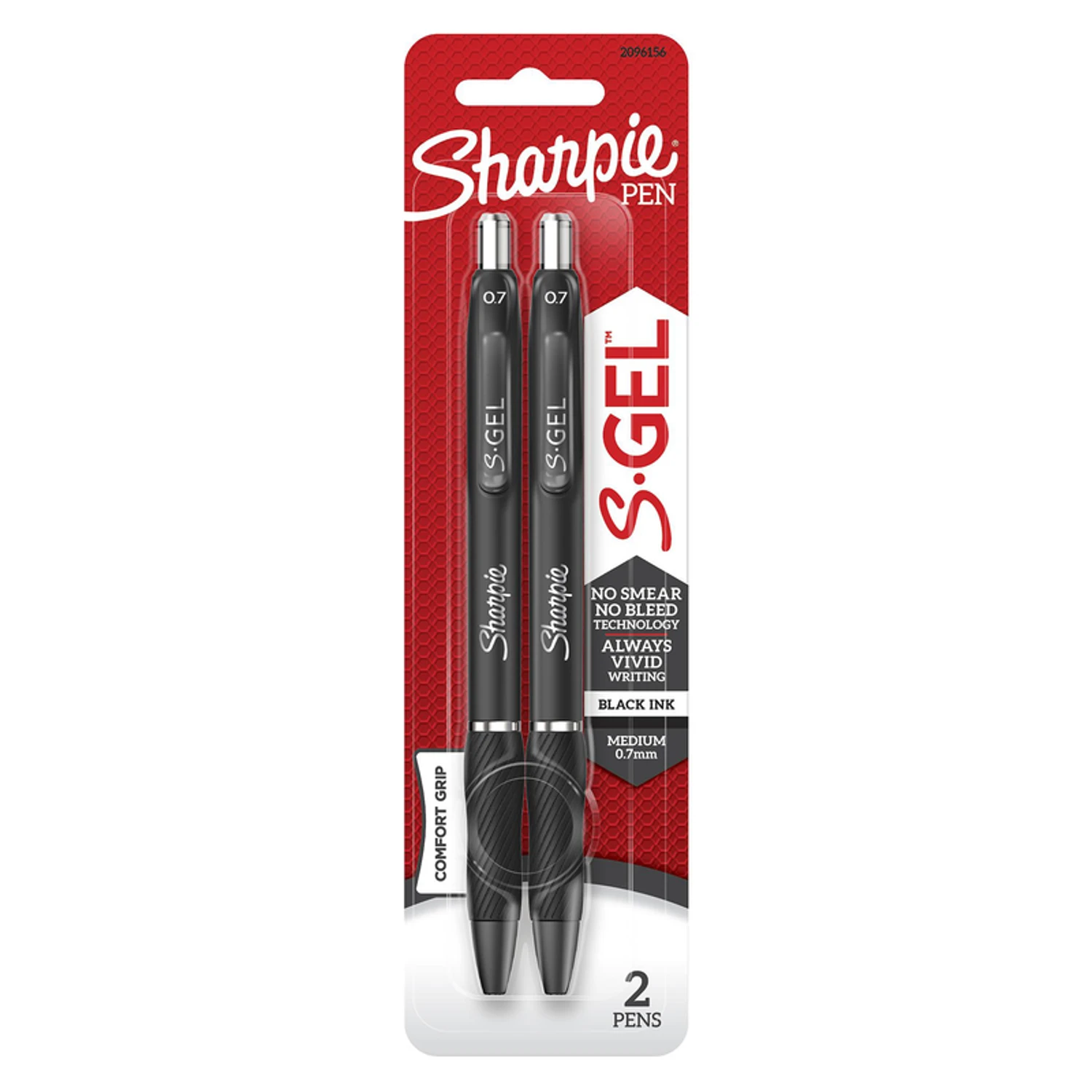 Uni-Ball Retractable Gel Ink Pen, Black Ink, Medium Point, 2-Pk.