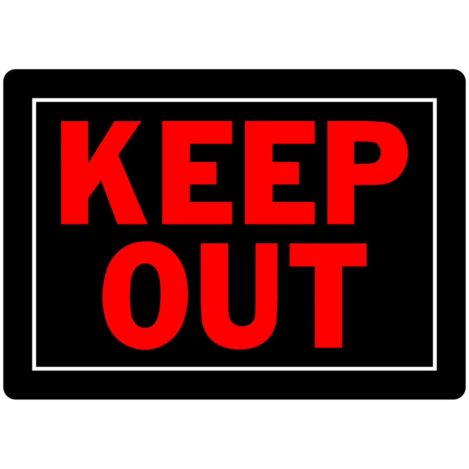 Keep Out Sign, 10 Inch by 14 Inch, Durable Safety Warning Sign