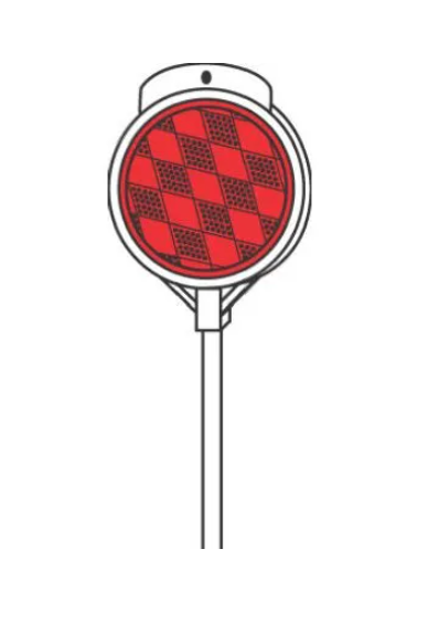 Driveway Marker, Red, 48-In.