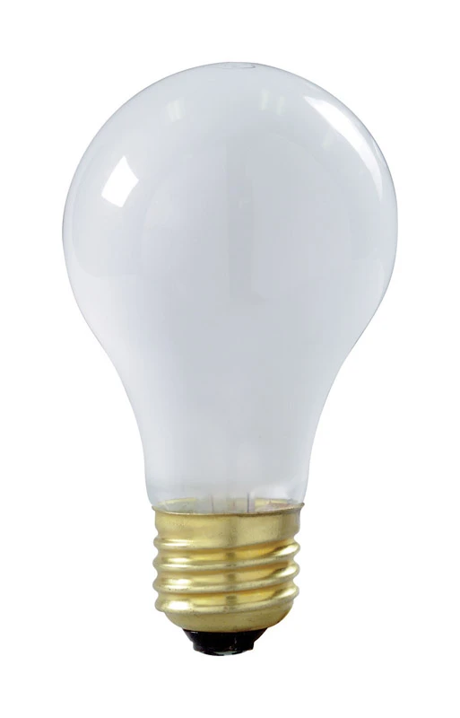 Satco 100W Frosted Medium Base A19 Shatterproof Incandescent Rough Service Light Bulb (2-Pack)