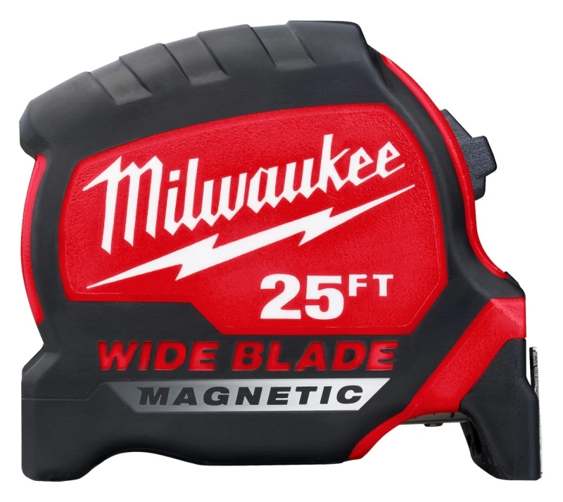 Milwaukee 25 ft. x 1.3 in. Wide Blade Magnetic Tape Measure with 17 ft. Reach