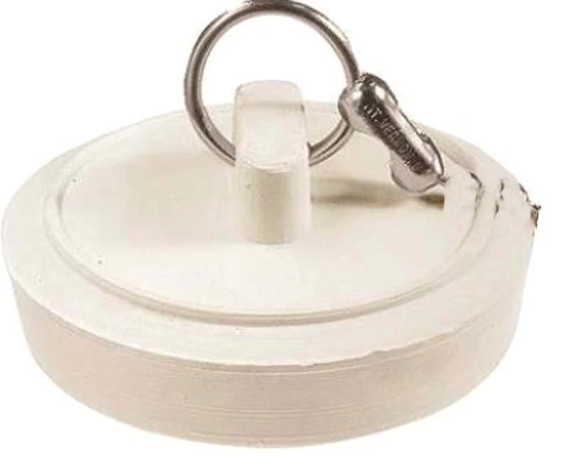 1-1/4 In. White Rubber Drain Stopper For Sinks