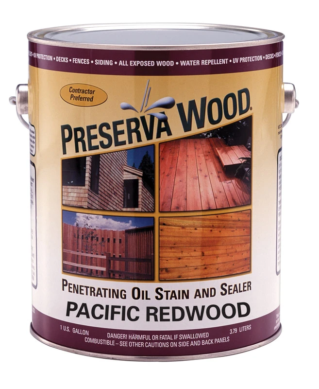 Preserva Wood Transparent Matte Pacific Redwood Oil-Based Oil Stain and Sealer 1 gal.