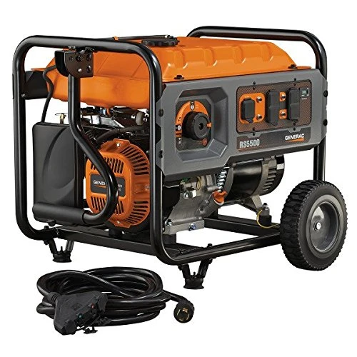 6672 5,500 Watt Portable Generator With Cord - Gasoline Powered