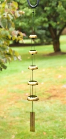 Woodstock Temple Bells Quintet Tb5 - 32 Inch Wind Chime With Copper And Brass