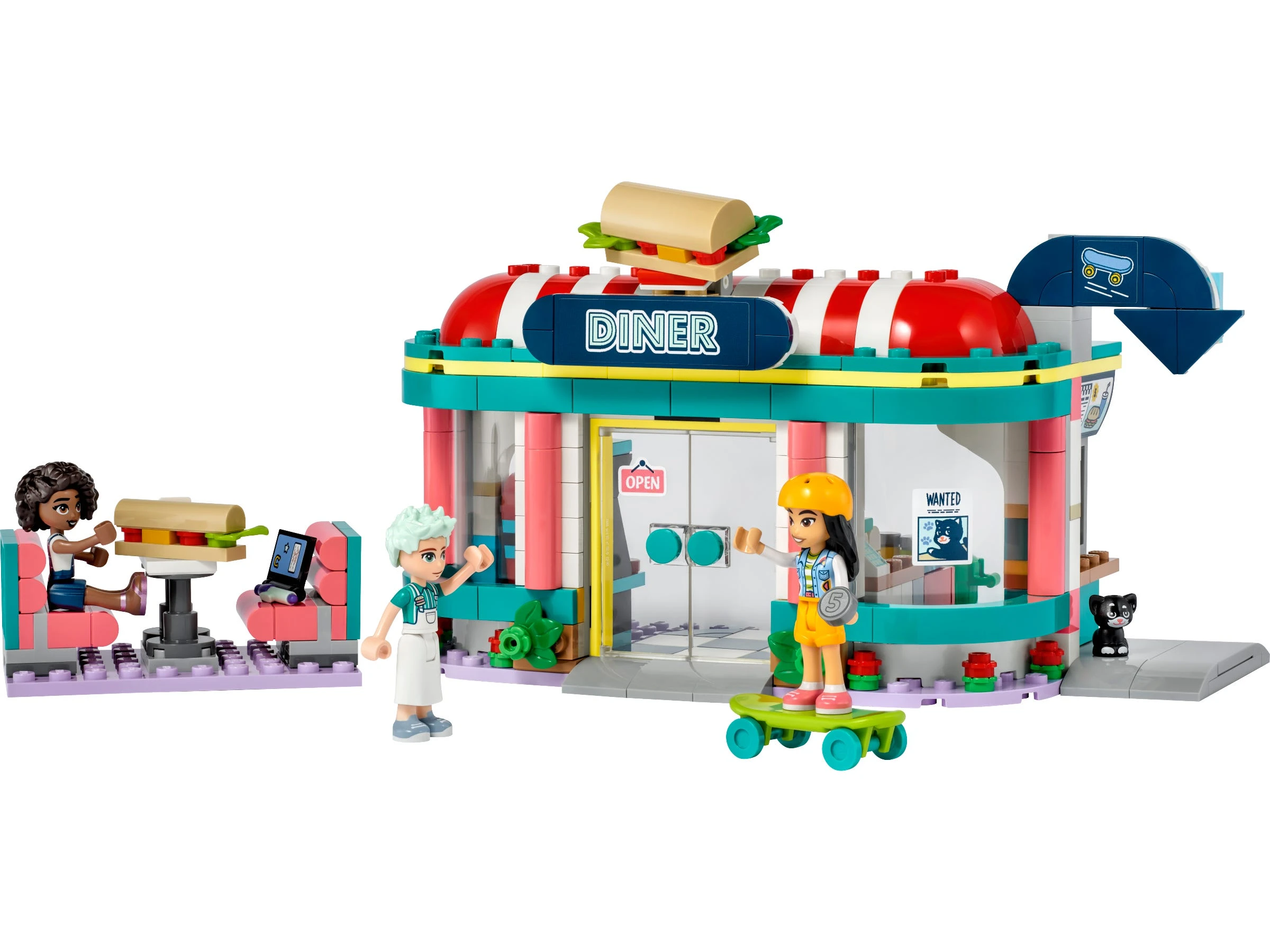 LEGO Friends Heartlake Downtown Diner Building Toy Multicolored 346 pc