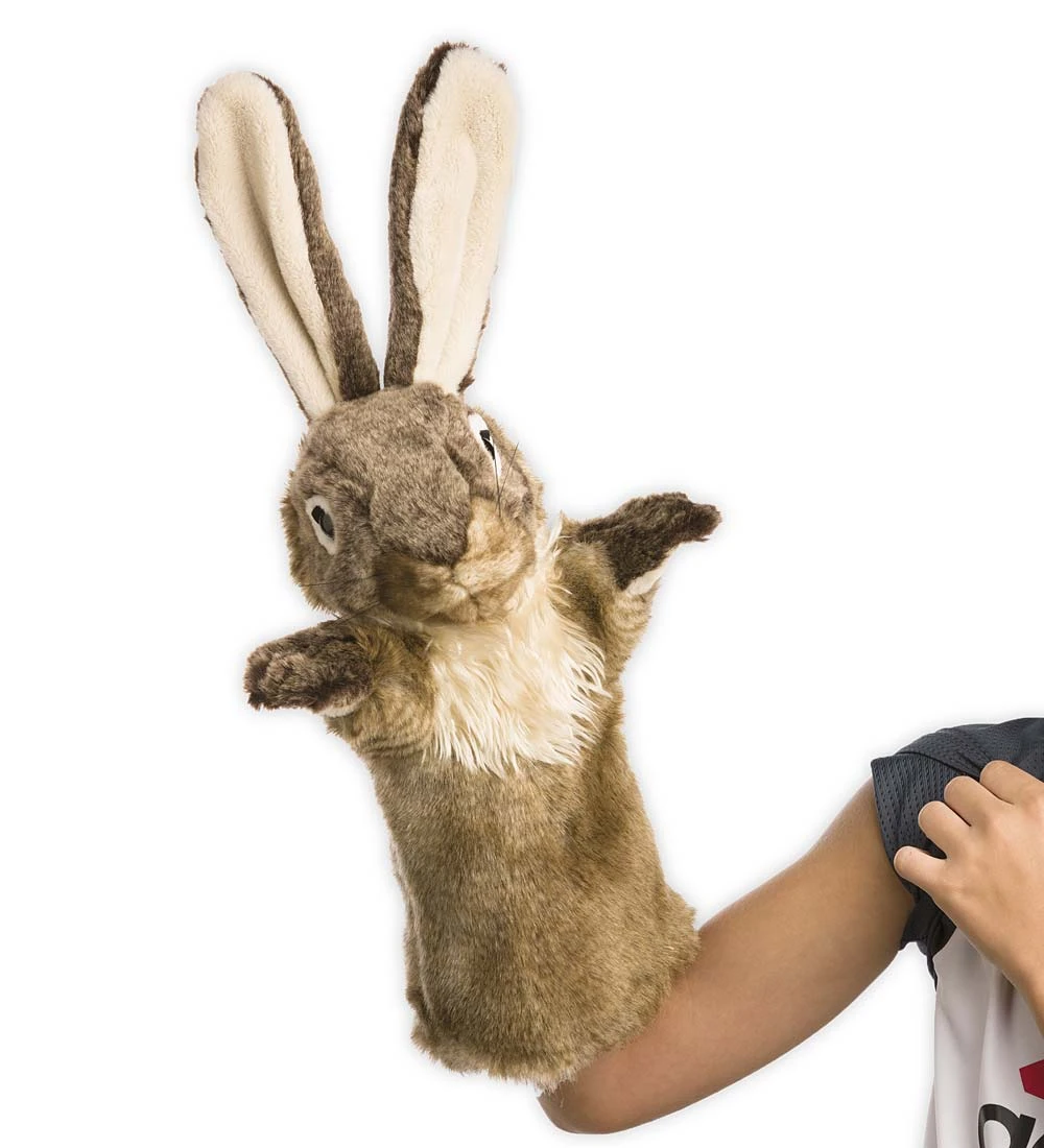 Fmt2800 Rabbit Hand Puppet - Plush Soft Doll For Stage Performance