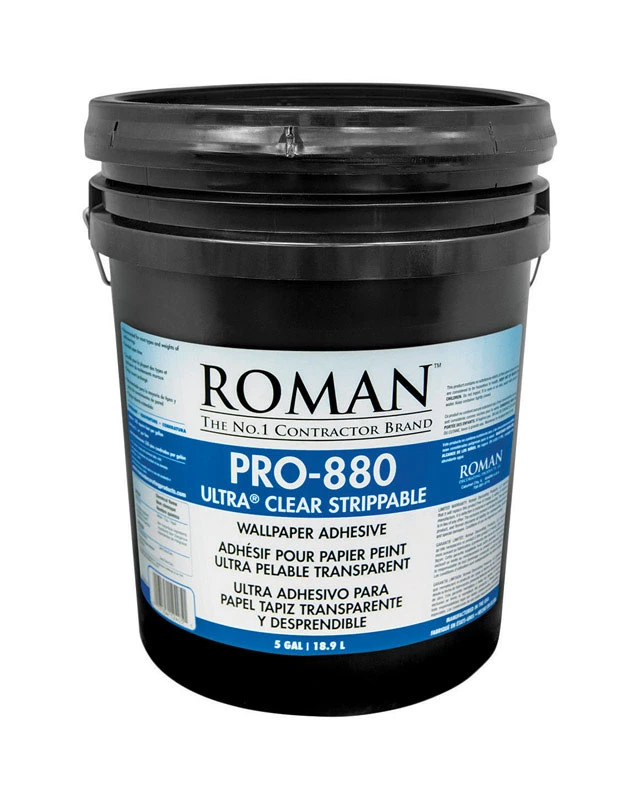 Pro-880 Ultra Clear Strippable High Strength Starch Wallpaper Adhesive 5 Gallon
