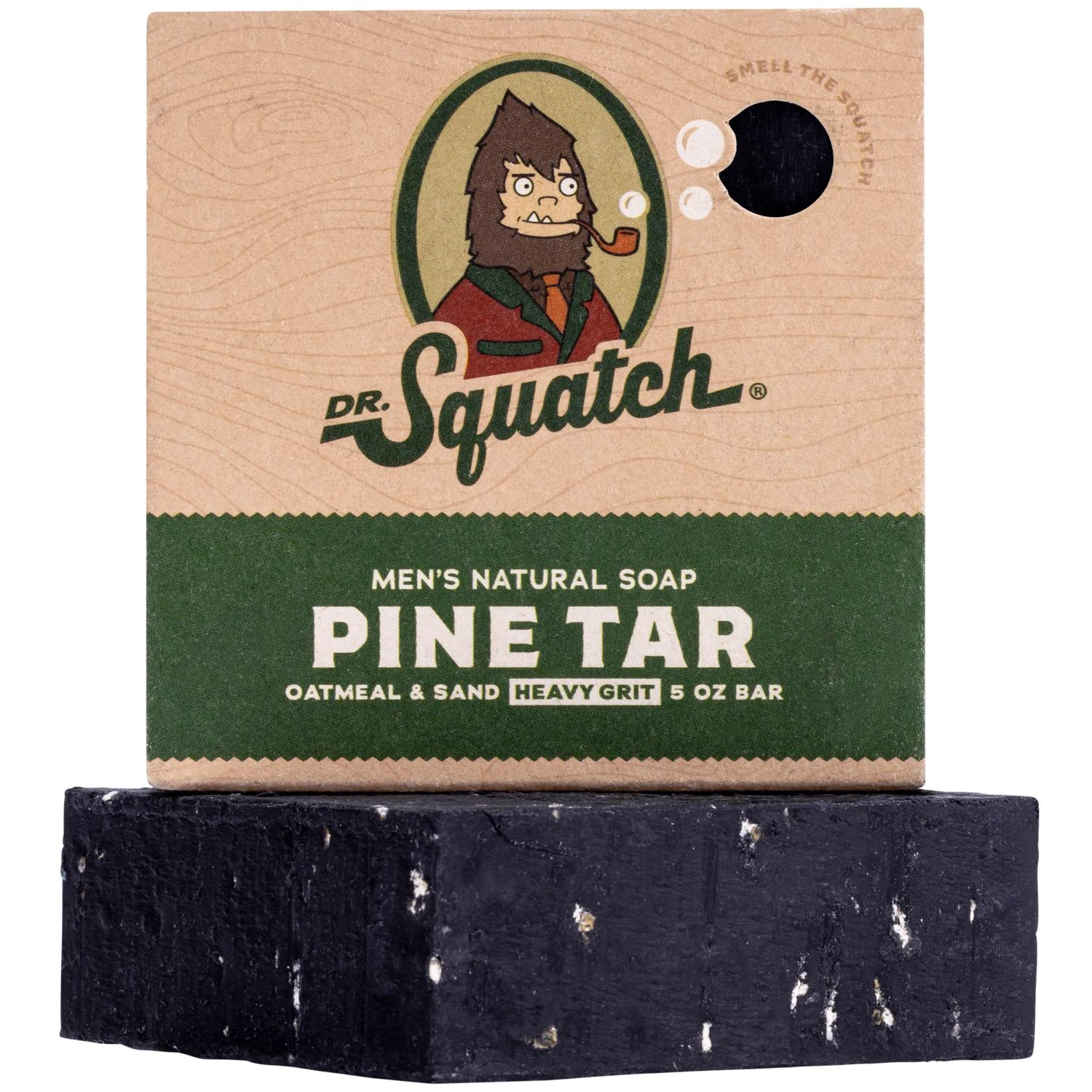 Pine Tar Soap - Mens Soap with Woodsy Scent and Exfoliation, Great Scrub for the Skin - Natural Pine Oils - Handmade in USA