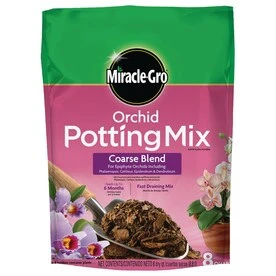 Miracle-gro 8 Quart Coarse Blend Orchid Potting Mix - Ideal For Healthy Orchids