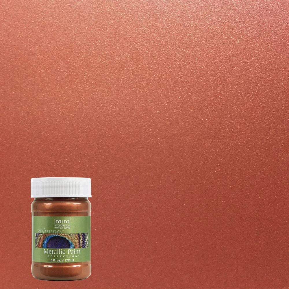 6 Oz. Modern Masters Copper Penny Water-based Satin Metallic Paint For Interior/exterior Use