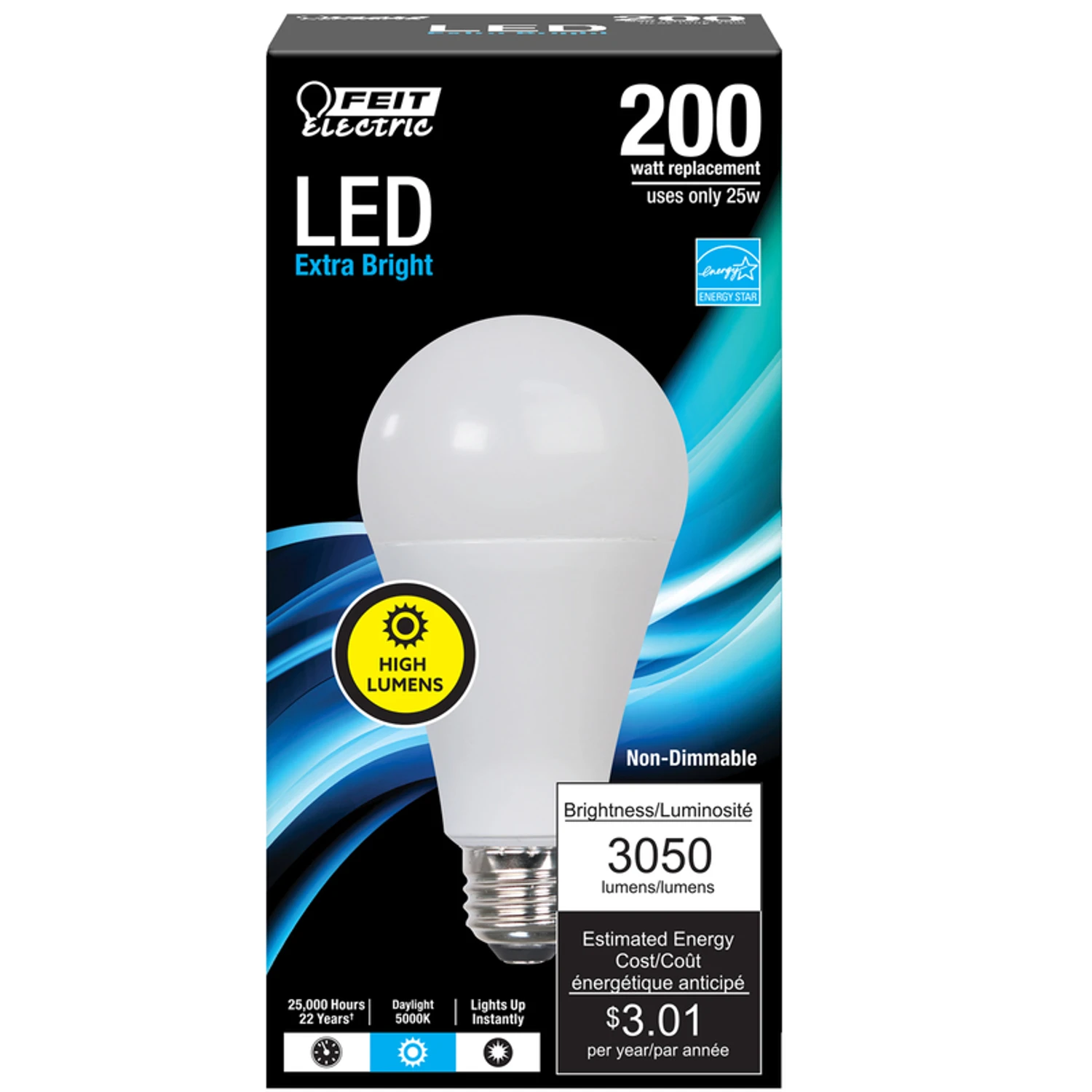 3002097 200 watt Equivalence A21 E26 Medium LED Bulb&#44; Daylight