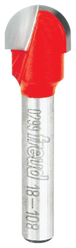 18-108c 1/2-inch Round Nose Router Bit With 1/4-inch Shank - Carbide Tipped