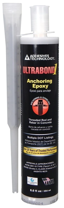 Ultrabond 1 A9-1 9 Oz. Epoxy Adhesive For Anchoring And Doweling Applications