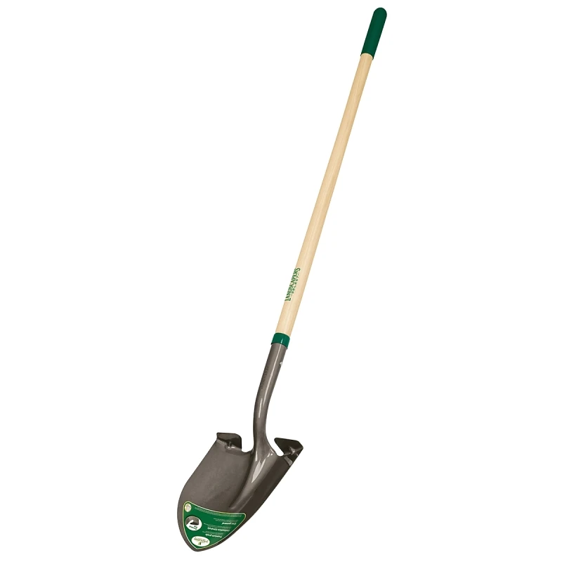 Landscapers Select 34602 Round Point Shovel, 48 In Wood Handle With Cushion Grip