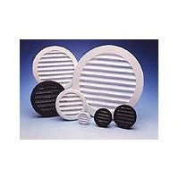 Plw100 1 Inch Round White Plastic Louver With Insect Screen