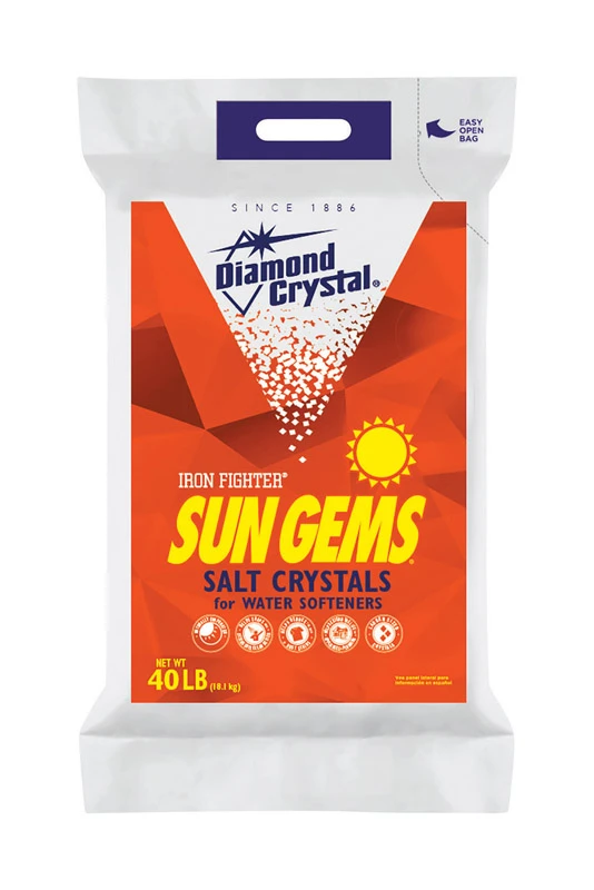 Sun Gems Water Softener Salt Crystal 40 Lb - High Purity Formula