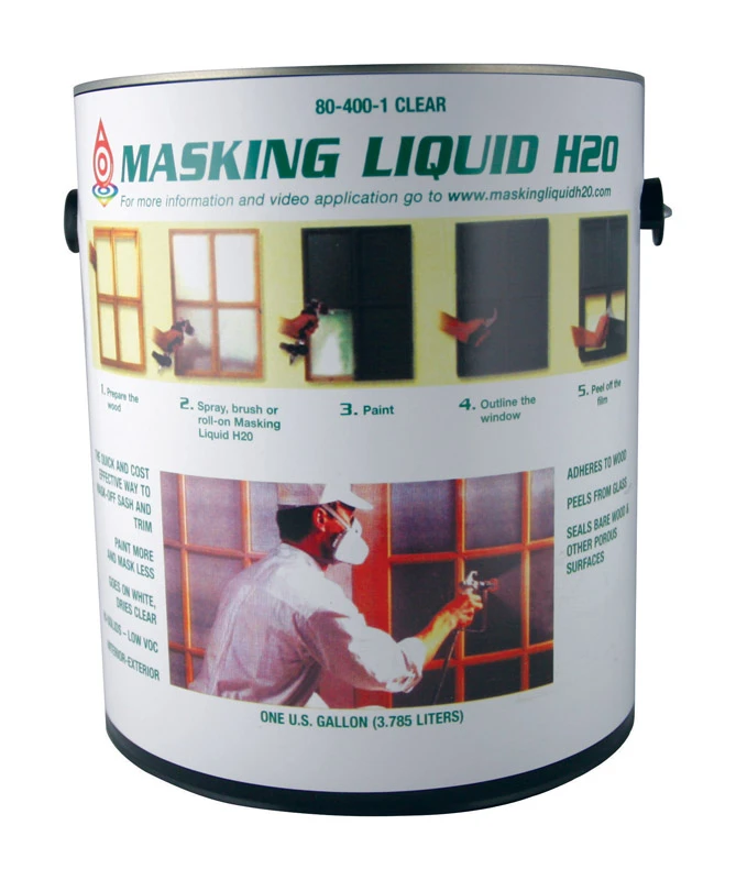 Clear Water-based Acrylic Masking Liquid H2o 1 Gallon - Model 80-400-1