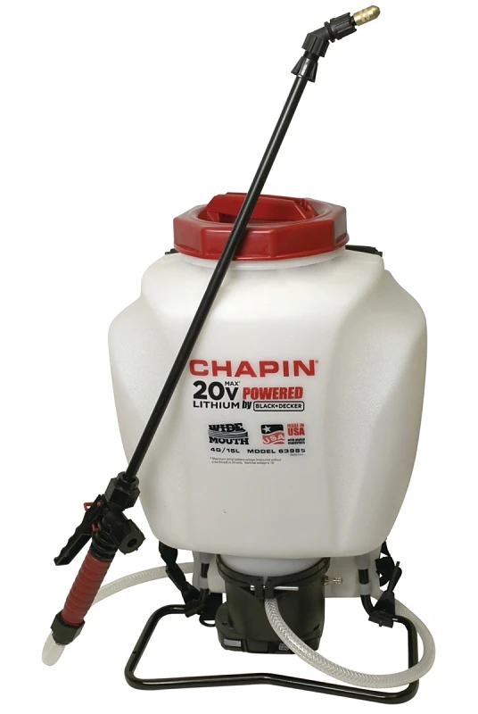 63924 4 Gallon Rechargeable Battery Powered Backpack Sprayer With 24-volt Lithium-ion